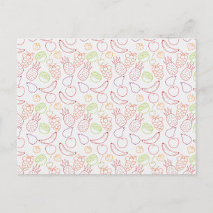 Carte Postale Fruit motif transparent   motif de surface de frui