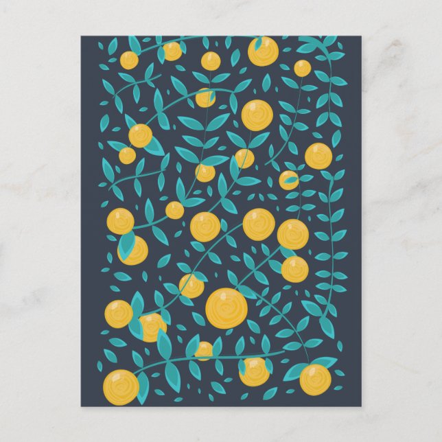 Carte Postale Fruit vintage orange (Devant)