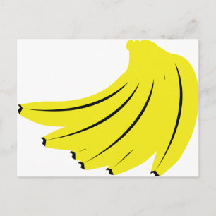 Carte Postale fruits de bananes jaunes