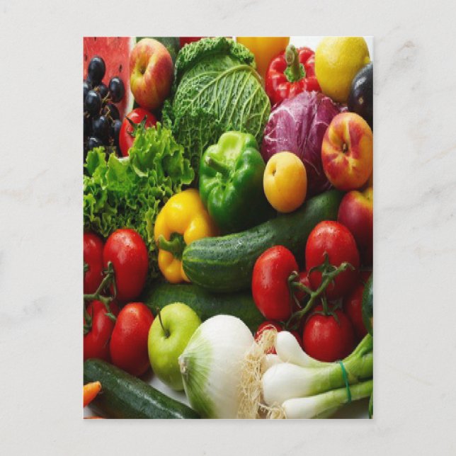 CARTE POSTALE FRUITS ET LÉGUMES (Devant)
