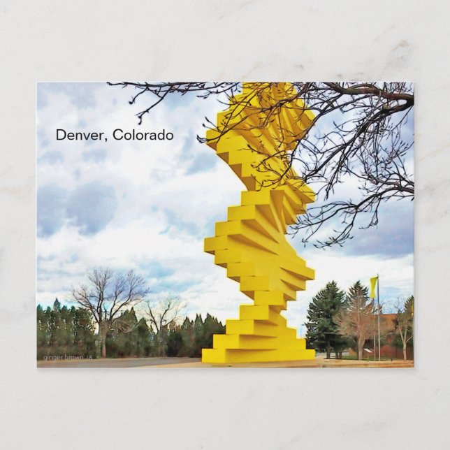 Carte Postale Fry français à l'air de mur Jaune articulé Denver (Devant)