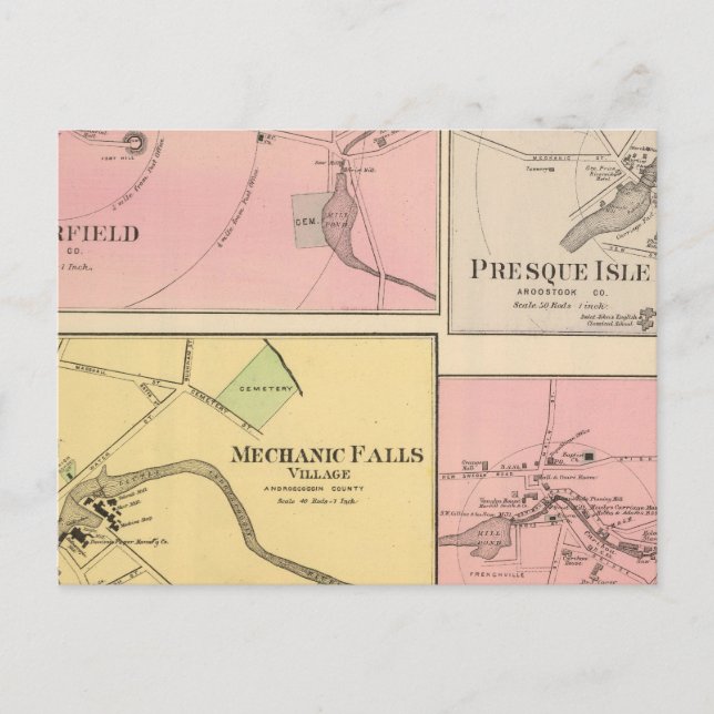 Carte Postale Ft Fairfield, Presque Isle, Caribou (Devant)