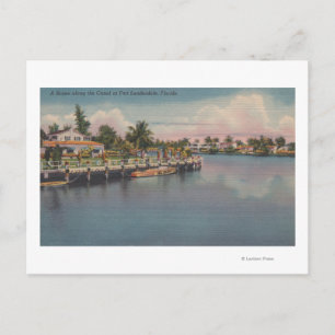 Carte Postale Ft. Lauderdale, Floride - Scène du canal