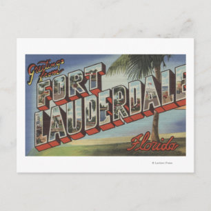 Carte Postale Ft. Lauderdale, Floride - Scènes de grandes lettre