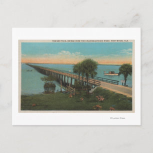 Carte Postale Ft. Myers, Floride - Vue du pont du sentier Tamiam