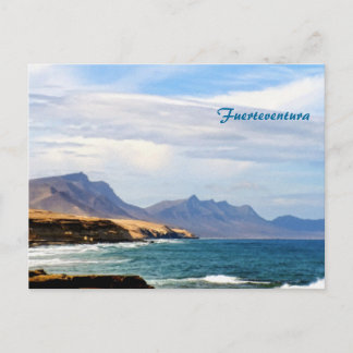 Carte Postale Fuerteventura, effet peinture