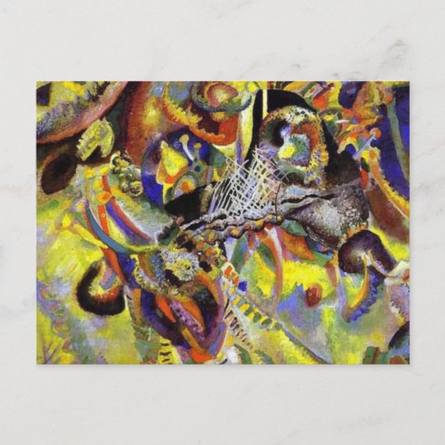 Carte Postale Fugue peinture Abstraite par Kandinsky (Devant)