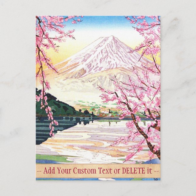 Carte Postale Fuji de Kawaguchi Okada Koichi shin hanga japan (Devant)