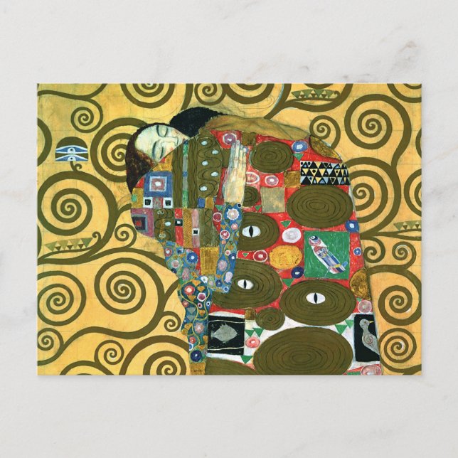 Carte Postale Fulfillment aka The Embrace par Gustav Klimt (Devant)