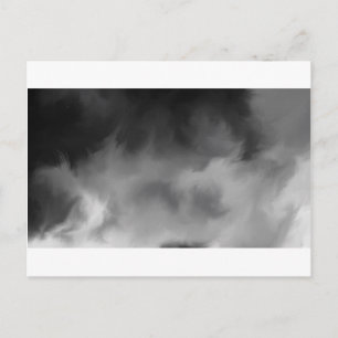 Carte Postale Fumée brumeuse grise.