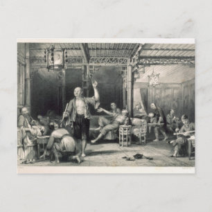 Carte Postale Fumeurs chinois d'opium, de 'Chine dans une série