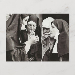 Carte Postale Fumeurs de nonnes