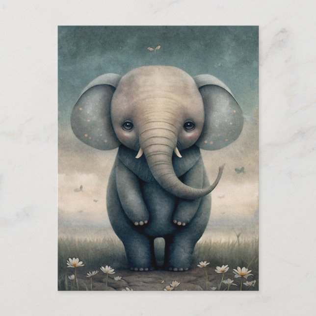 Carte postale Fun Baby Elephant (Devant)