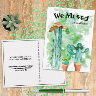 Carte Postale Fun Cactus We Moved Southwest Faire-part