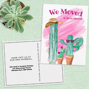 Carte Postale Fun Cactus We Moved Southwest Faire-part
