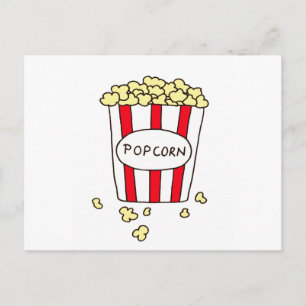 Carte Postale Fun Movie Theater Popcorn à Red White Bucket