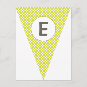 Carte Postale Fun Polkadot Lime Green Personnalisable Drapeau Bu
