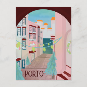 Carte Postale Fun Porto Portugais hiver