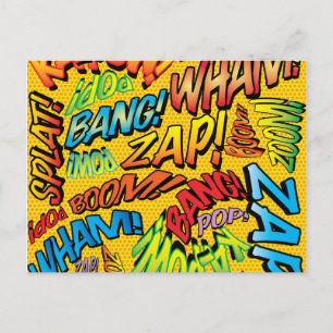 Carte Postale Fun Retro Comic Book Pop Art