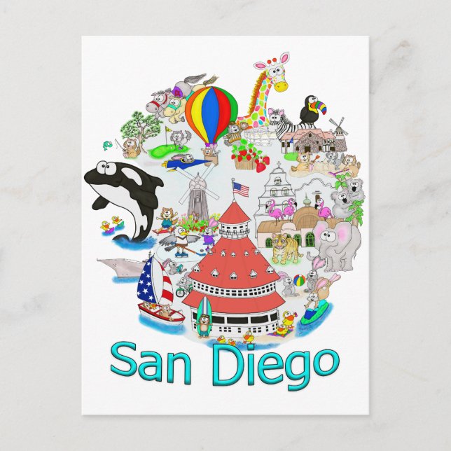 Carte Postale Fun San Diego California (Devant)