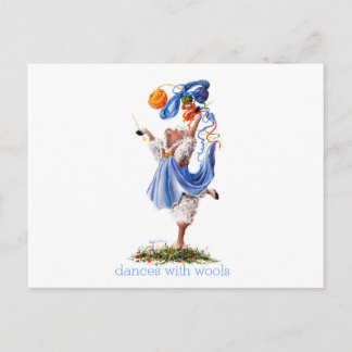 Carte Postale Fun Sheep Incognito Art "Danses Avec Laines"