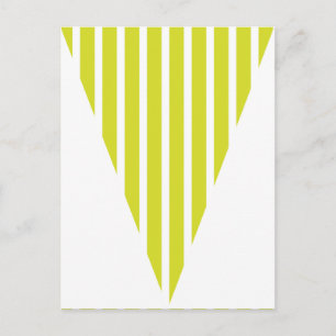 Carte Postale Fun Stripe Lime Vert coloré Drapeau Bunting