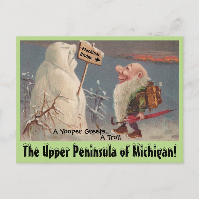 Carte Postale Fun U.P. Yooper Upper Peninsula Michigan POSTCARD (Devant)