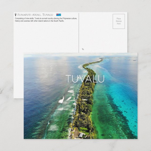 Carte postale Funafuti, Tuvalu (Devant / Derrière)