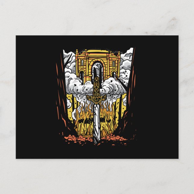 Carte Postale Funérailles Viking (Devant)