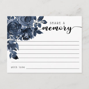 Carte Postale Funeral Share a Memory Condolences Card