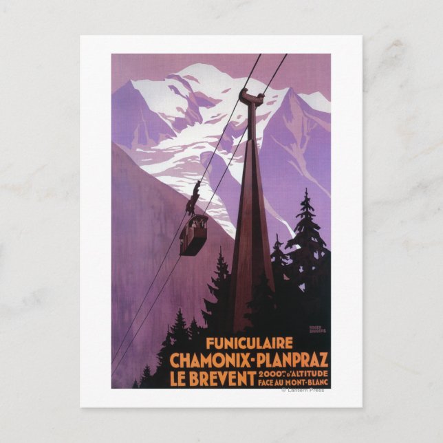 Carte Postale Funiculaire à Brevent Mt. (Devant)
