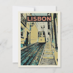 Carte Postale Funiculaire de Lavra à Lisbonne Portugal