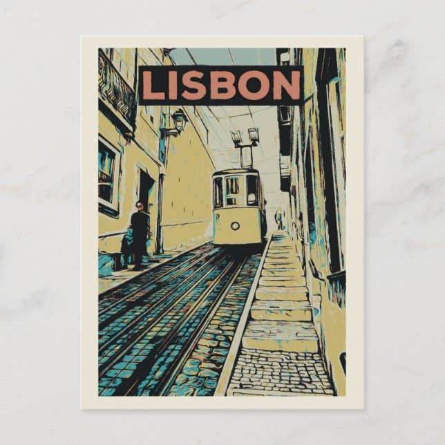 Carte Postale Funiculaire de Lavra à Lisbonne Portugal (Devant)