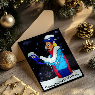 Carte postale Funky Christmas Caroler Holiday