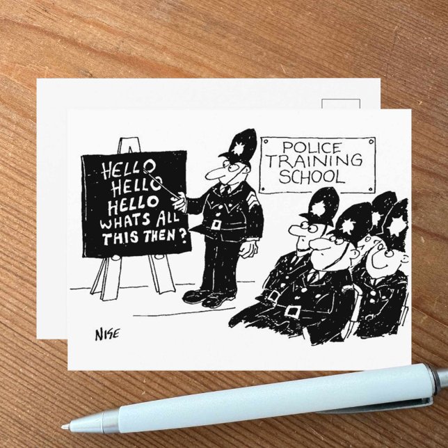 Carte Postale Funky Police Training School (Créateur téléchargé)