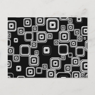 Carte Postale Funky Retro noir et blanc Motif