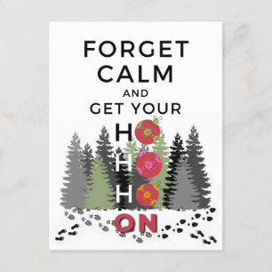 Carte Postale Funky Sarcastic OUBLIER CALM obtenir HO HO Holiday