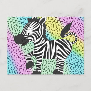 Carte Postale Funky Zebra