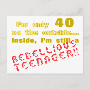 Carte Postale Funny 40e anniversaire présent