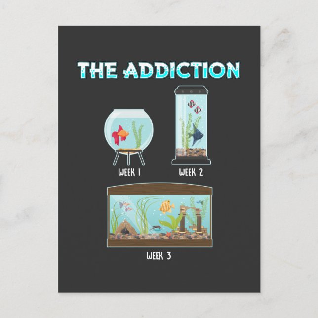 Carte Postale Funny Aquarium Geek Humour piscicole (Devant)