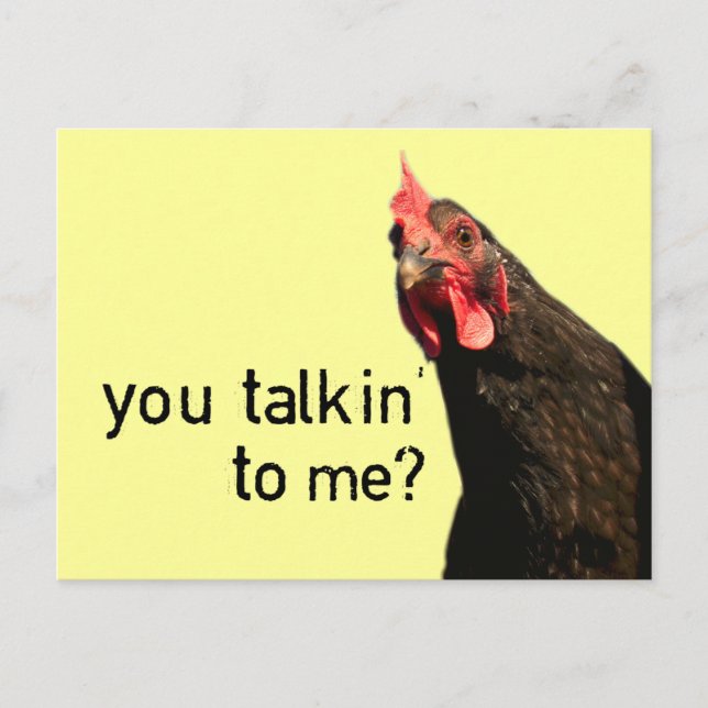 Carte Postale Funny attitude chicken ? (Devant)