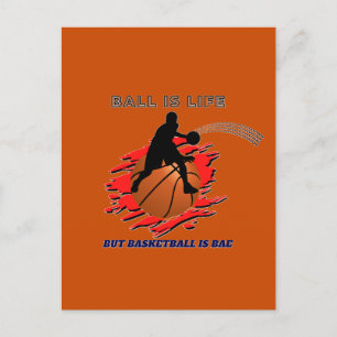 Carte postale Funny Basketball Slogan