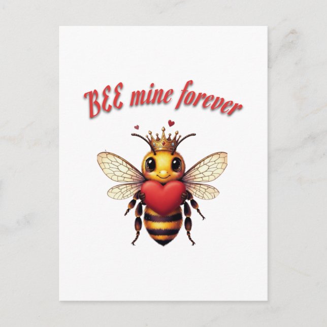 Carte Postale Funny Bee Pun Valentine  (Devant)