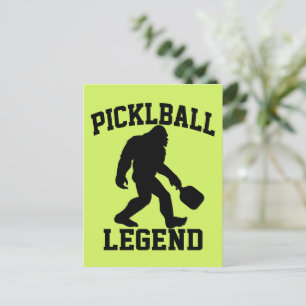 Carte Postale Funny Bigfoot Pickleball Legend