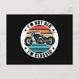 Carte Postale Funny Biker Cadeau d'anniversaire Je ne suis pas v