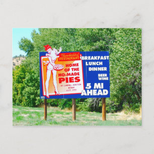 Carte Postale Funny Billboards Ho Made Pies