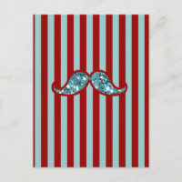 FUNNY BLUE MUSTACHE PARTIES SCINTILLANT ROUGE STRI