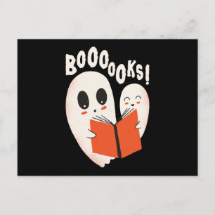 Carte Postale Funny Bookworm Ghost Halloween Costume Booooks