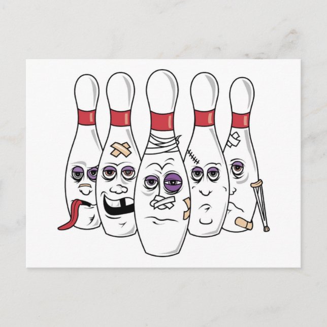 Carte postale Funny Bowling (Devant)