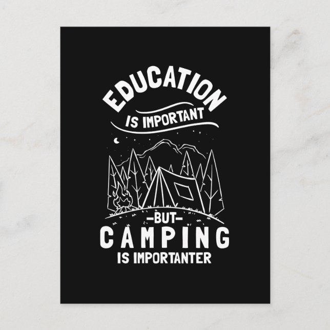 Carte Postale Funny Camping Quote (Devant)